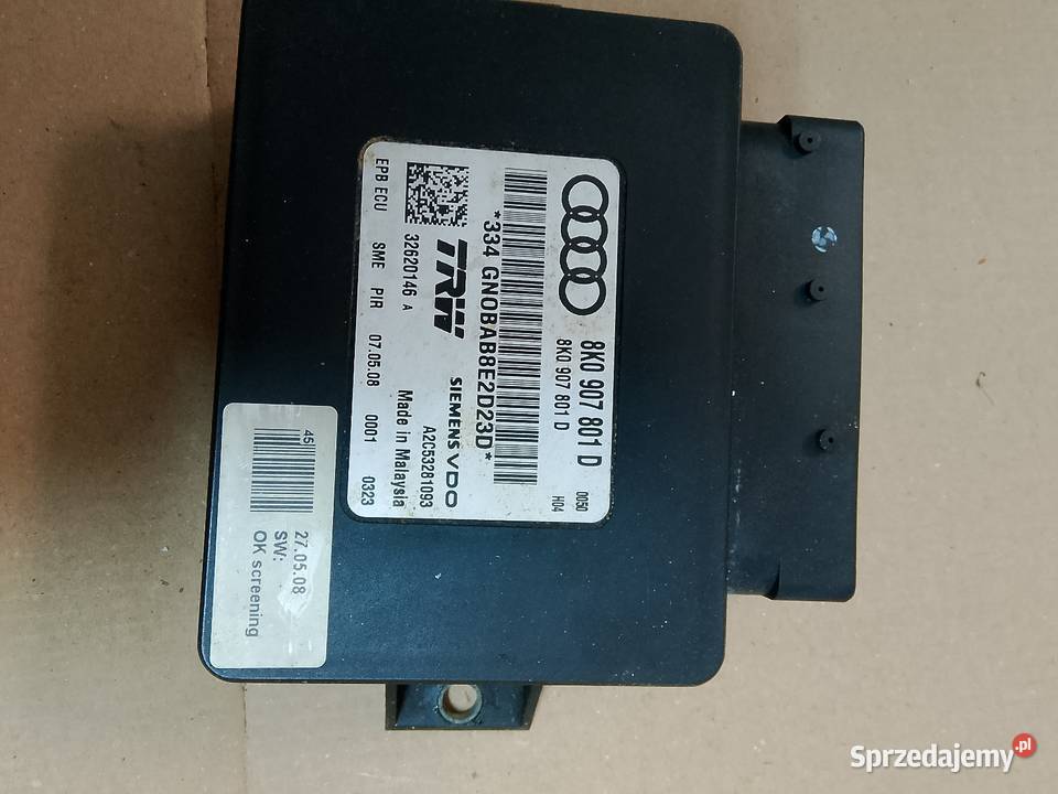 Audi A4 B8 moduł sterownik hamulca 8K0907801D Nieborowice