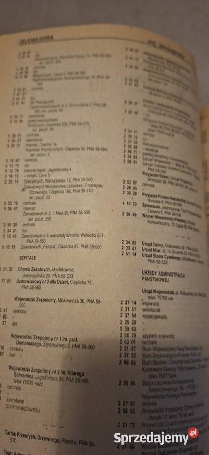 Ogólnopolski Spis Teleadresowy 1990 cz1 twarda Łęczyca