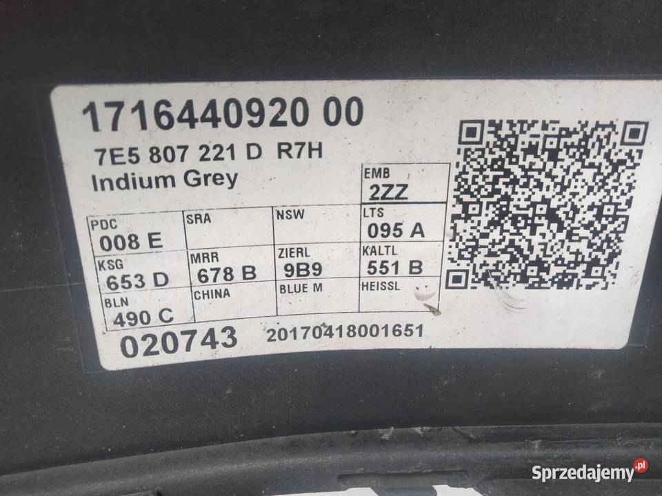 Zderzak Przód Przedni VW T6 Multivan 7E0 15 R7H Puławy