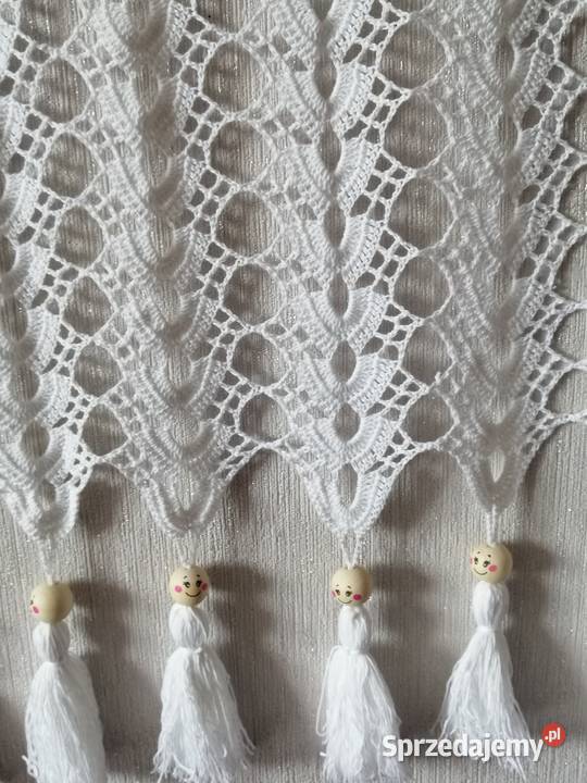 Ręcznie wykonana szydełkiem zazdrostka firanka Katowice sprzedam