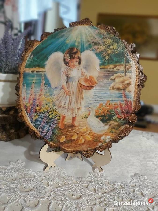 Anioły na drewnie Dobrzechów sprzedam