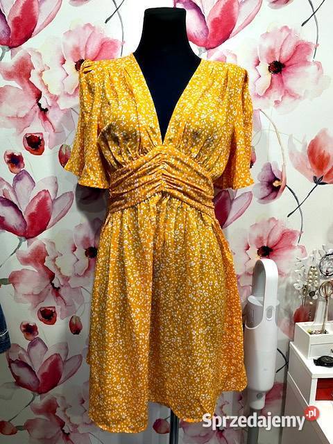 shein sukienka ciekawy wzór i fason nowa hit 36 Choszczno