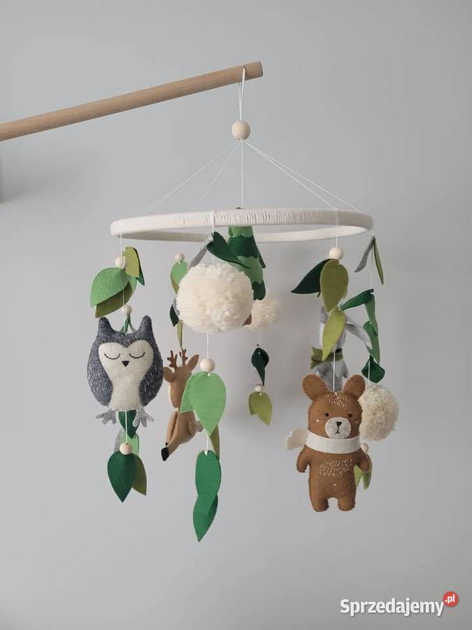 Karuzela do łóżeczka leśne zwierzątka Dekoracje i ozdoby Częstochowa