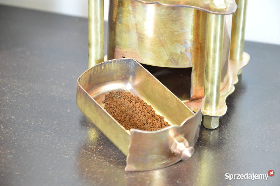 mosiężny ręczny MŁYNEK do kawy b stary Antyki Jastrzębie-Zdrój