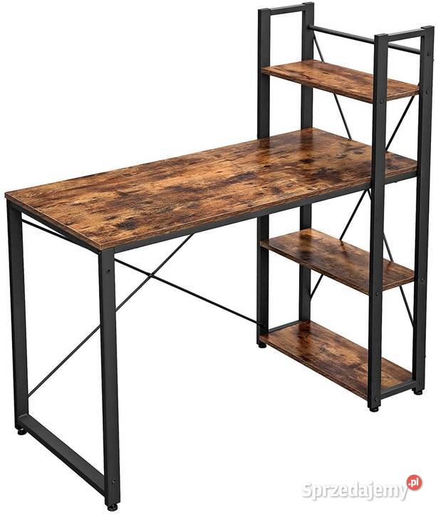 Biurko komputerowe drewniane regał z półkami Smogorzów