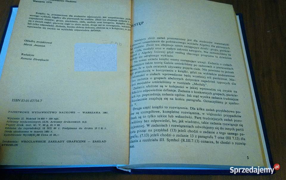 Zbiór zadań z algebry Maciej Bryński Jurkiewicz Gdańsk