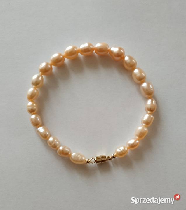 Bransoletka z różowych pereł Gostynin sprzedam