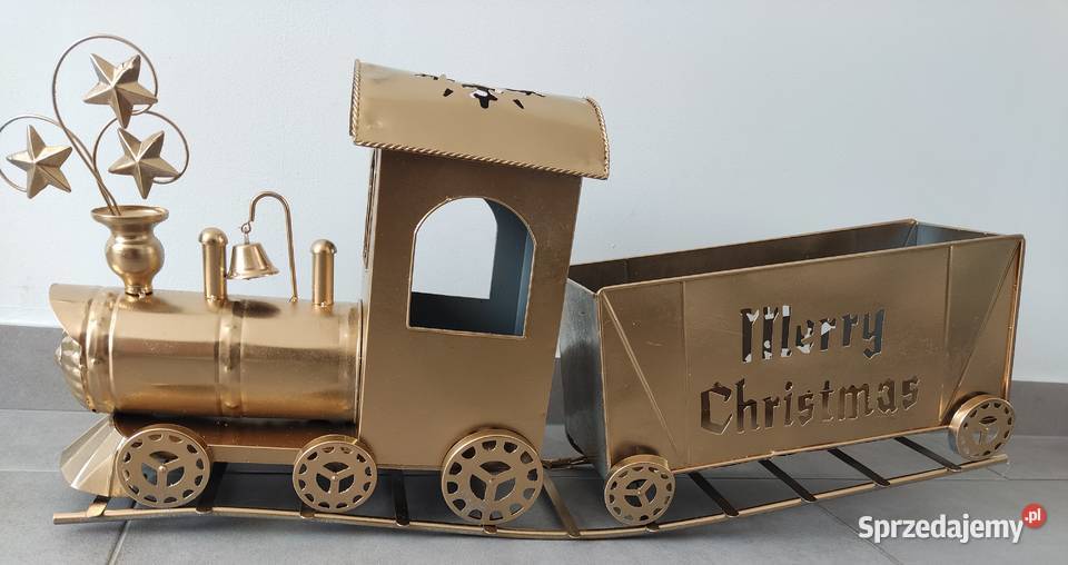 POCIAG ZŁOTY OZDOBA DEKORACJA Straszęcin