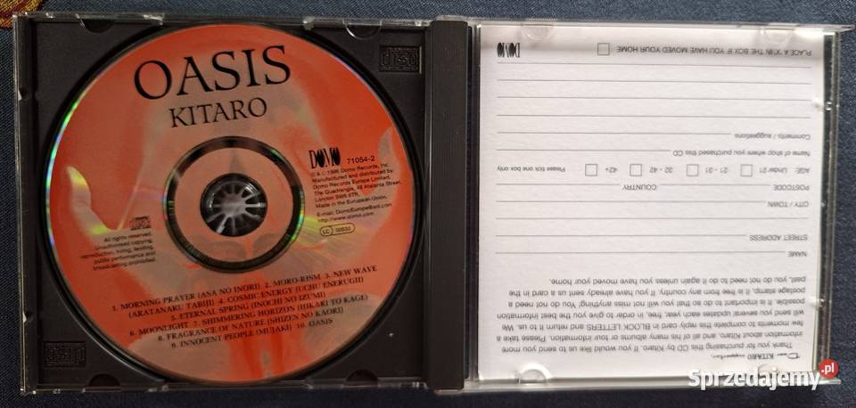 Kitaro Oasis CD małopolskie