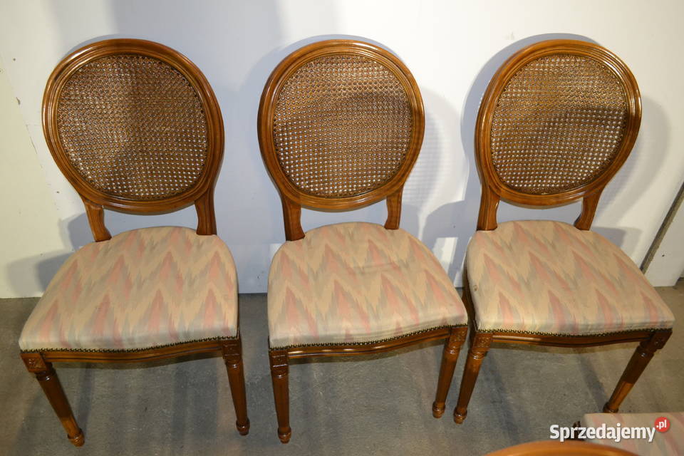 krzesła medaliony rafia 6 Będzin
