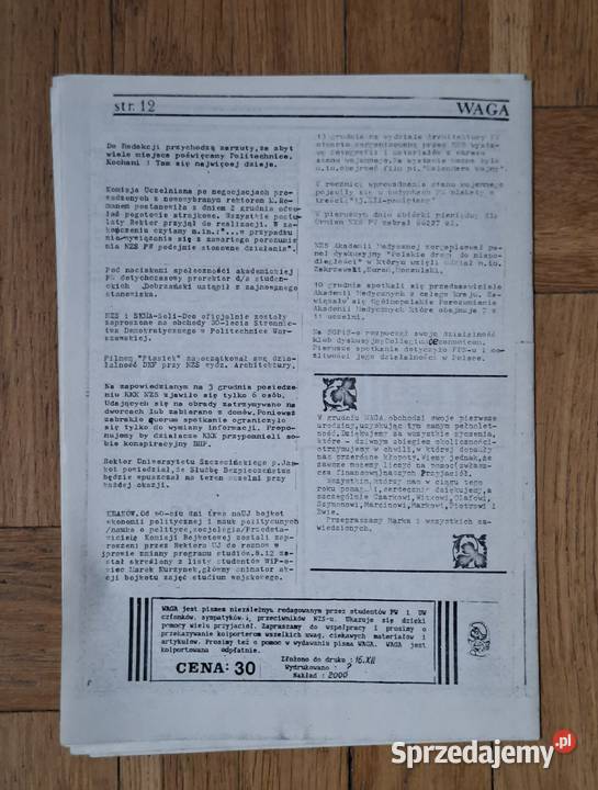 WAGA Warszawska gazeta akademicka Warszawa