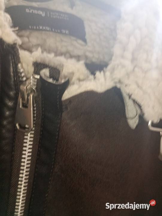 kurtka Sinsay XXS32 brązowa ocieplana brązowy/beżowy Szczecin sprzedam