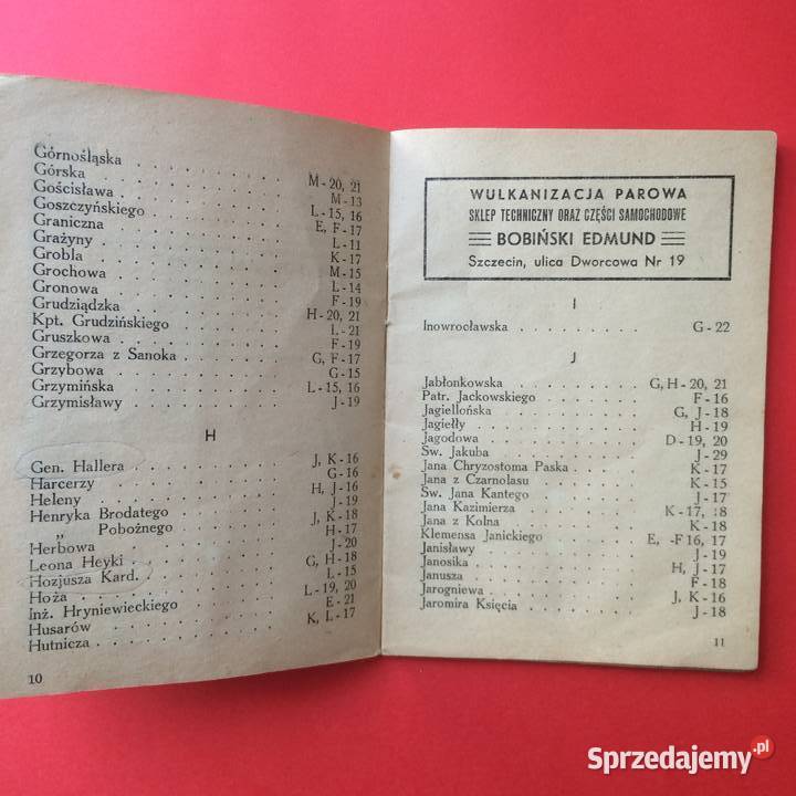 1646 Skorowidz Ulic Szczecina zachodniopomorskie