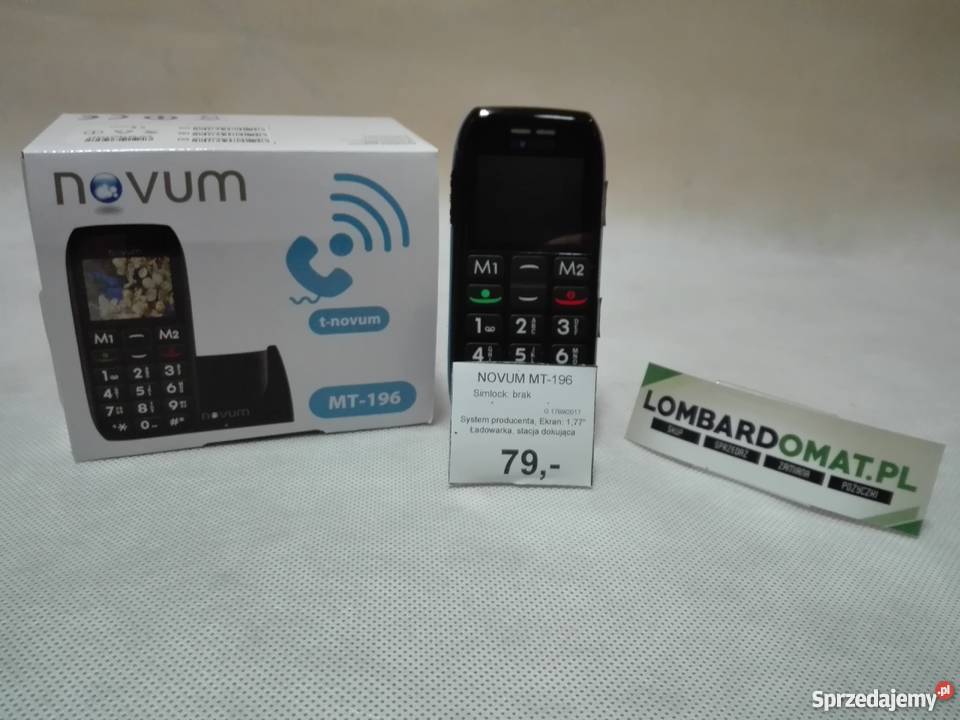 LOMBARDOMAT Telefon NOVUM MT196 17692017 Pozostałe Giżycko