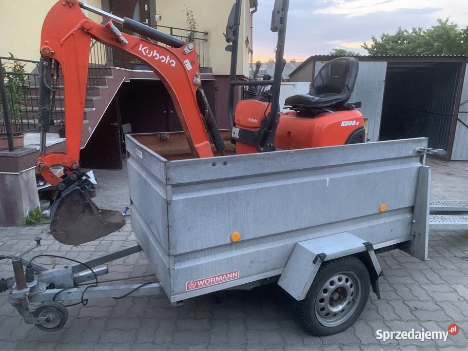 Przyczepka minikoparka Wormann 750 hamulec Szydłowiec