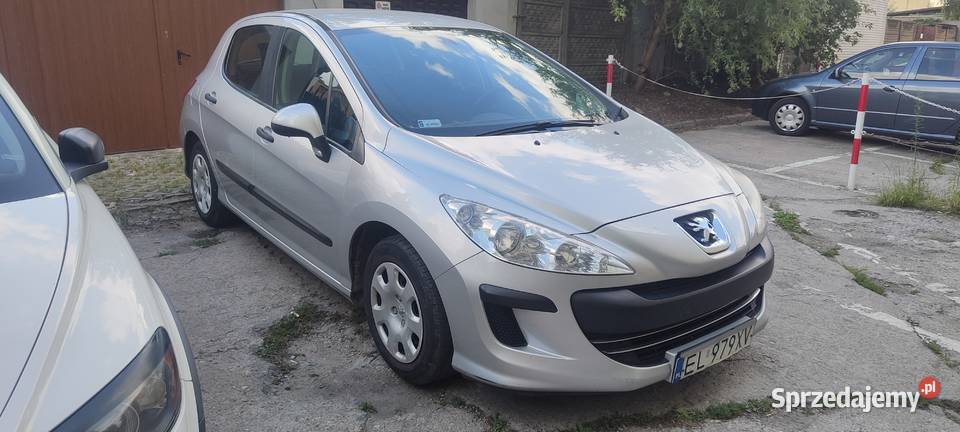 Peugeot 308 16 HDi 2010 srebrny Łódź