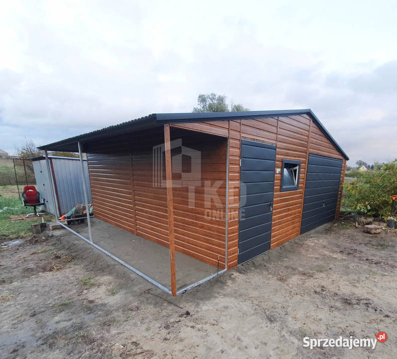 Garaż Blaszany 6x5 wiata Brama drzwi okno TKD96 Nowy Sącz