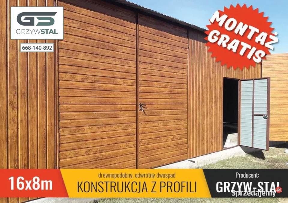 GARAŻ BLASZANY Złoty Dąb Garaże Blaszane Magazyn Rypin sprzedam