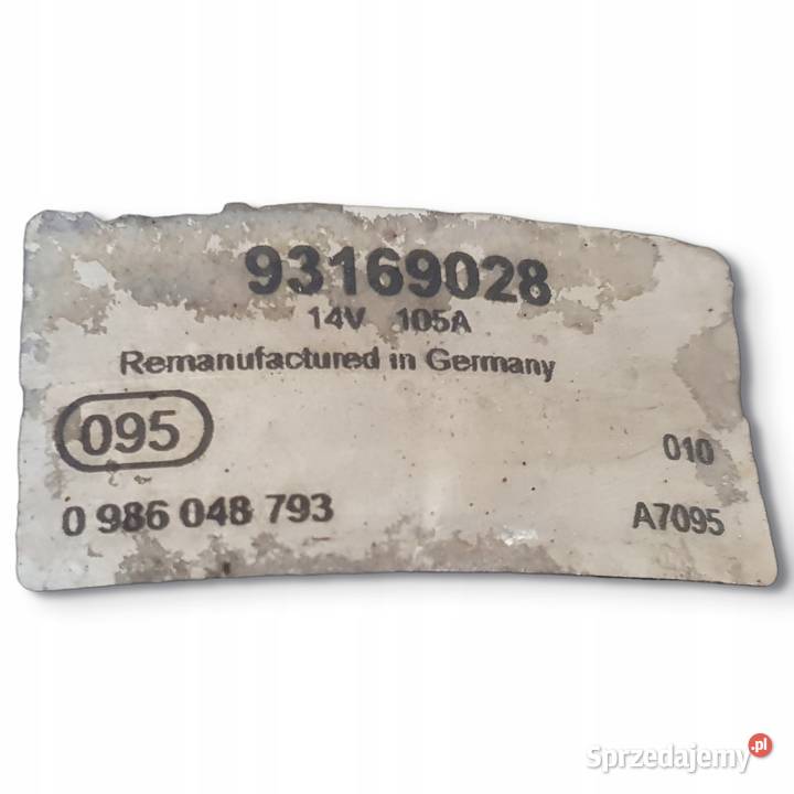 ALTERNATOR Opel Zafira B 19 CDTI 93169028 Chełm sprzedam