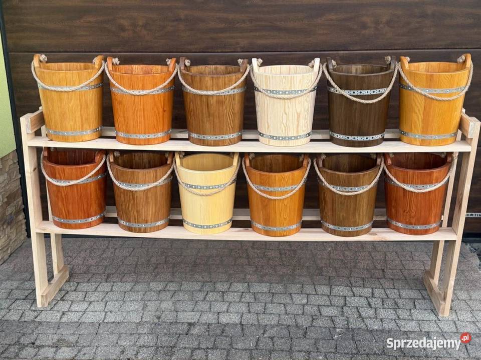 Wiaderko Drewniane Ozdobne Ogrodowe Do Studni