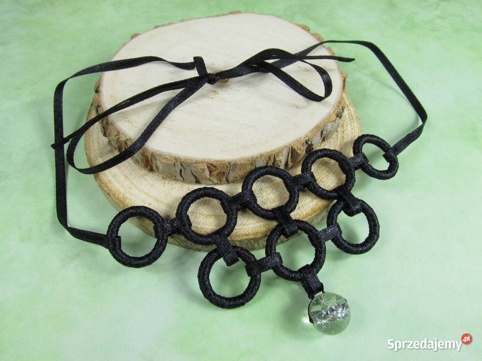 Naszyjnik bransoletka komplet zestaw czarny Katowice