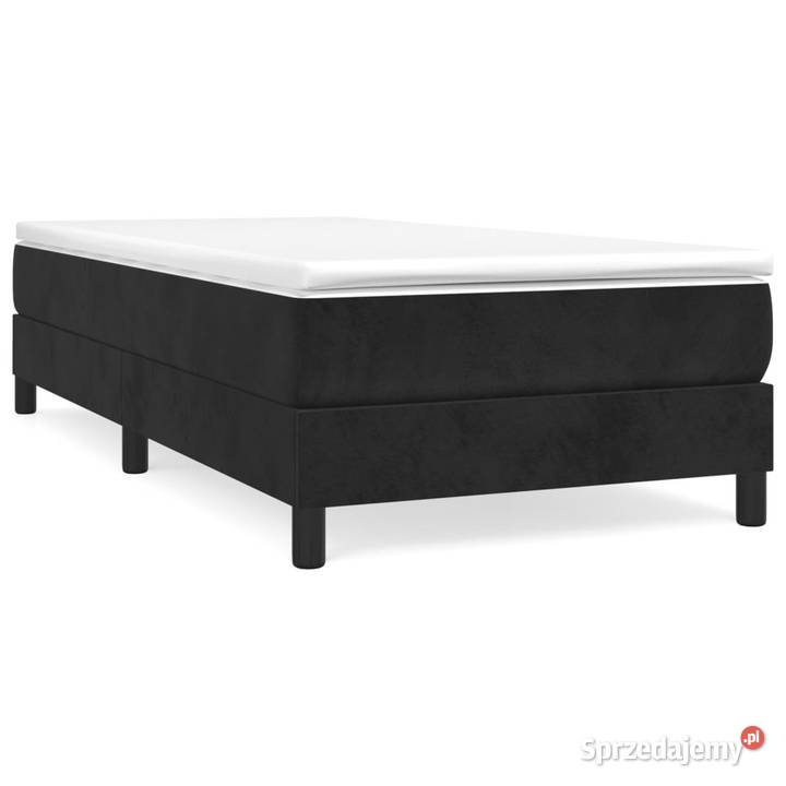 Rama łóżka czarna tapicerowana aksamitem 80 x Warszawa