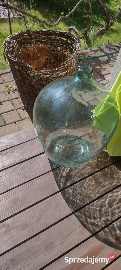 Gąsior dymion butla na wino z koszem Kraków