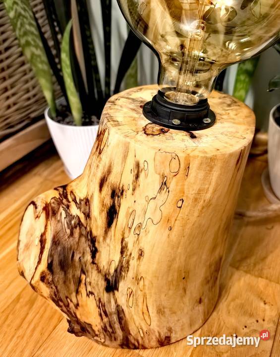 Drewniana lampka handmade Płock