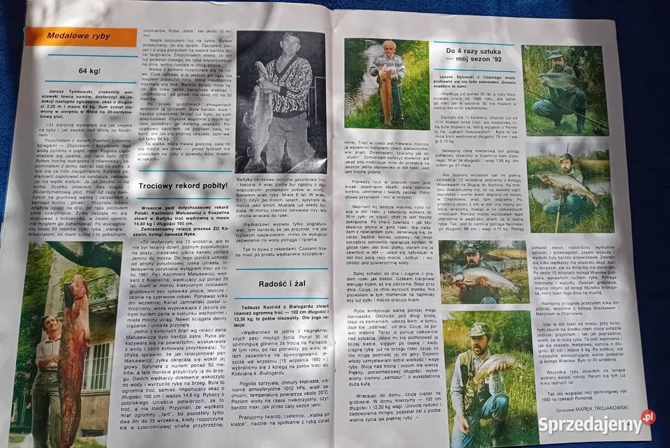 Miesięcznik Wiadomości Wędkarskie numer 2 1993 r Koźminek