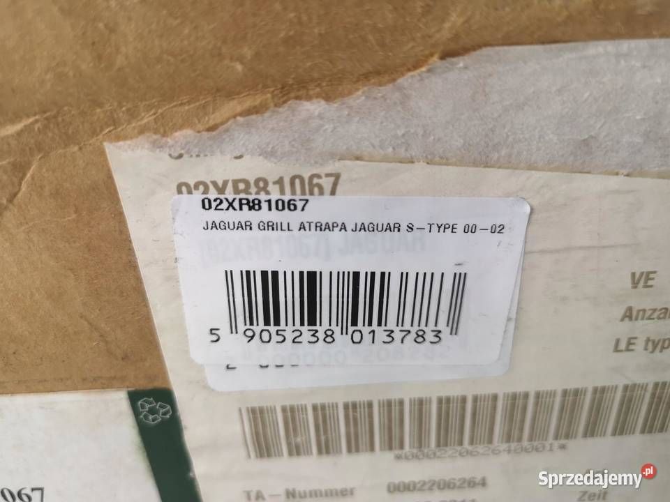 GRILL ATRAPA JAGUAR STYPE 20002002 NOWY ORYGINAŁ