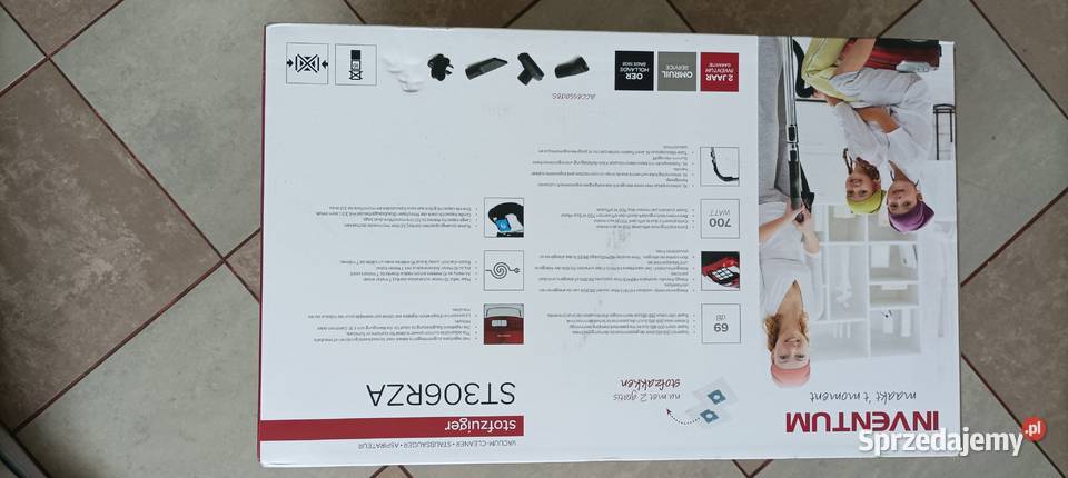 odkurzacz podłogowy 700W firmy Inventum model Bytom