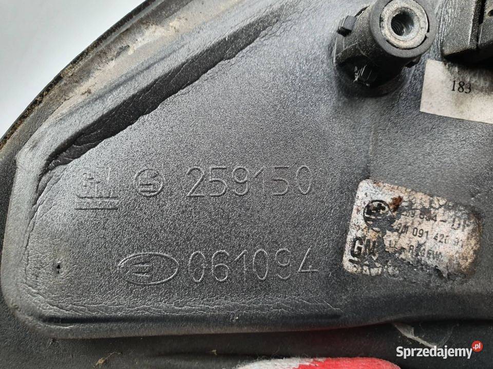 LUSTERKO PRAWE OPEL ASTRA G 5PIN Lipno