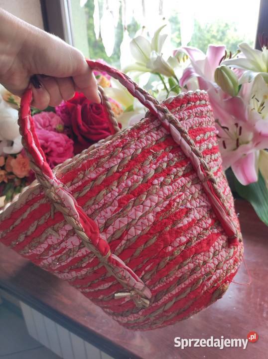 shopper koszyk torba kosz osłonka słomiany boho Kielce