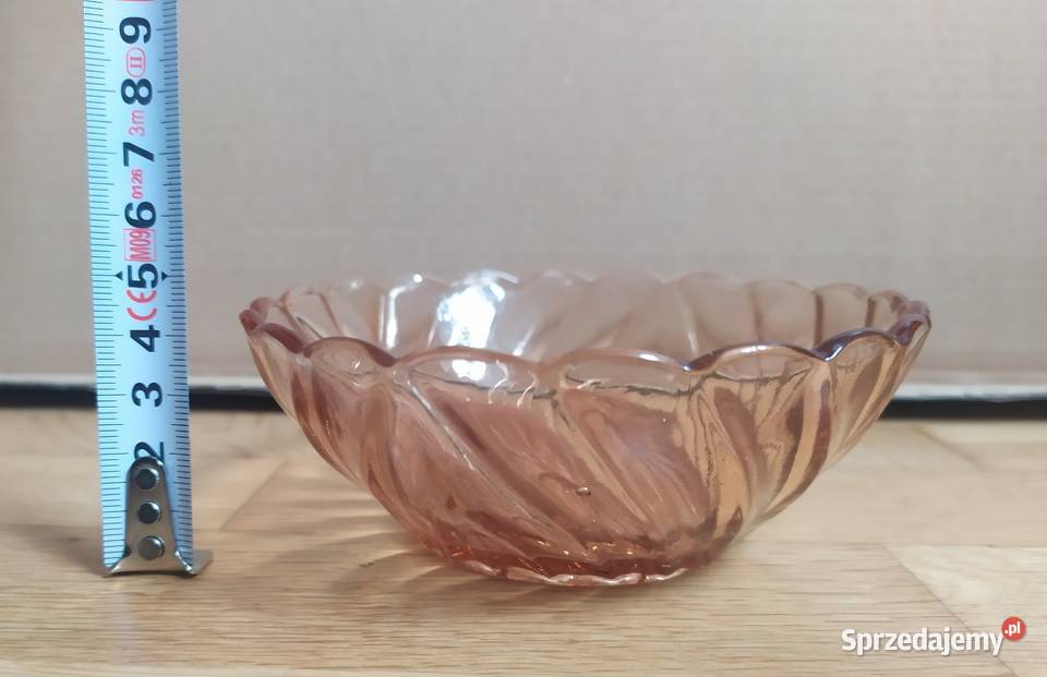 315 SALATERKI szklane 3 RETRO Stylówka 3 sztuk łódzkie