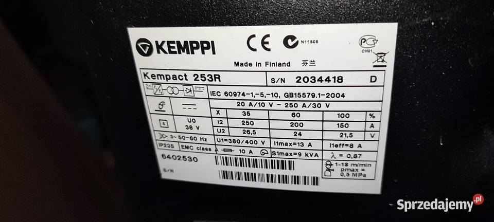 Spawarka Kemppi Kempact 253R Grabówka sprzedam