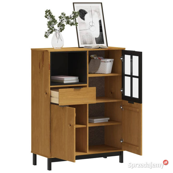 Kredens z przeszklonymi drzwiami FLAM 92x40x1225 mazowieckie Warszawa sprzedam