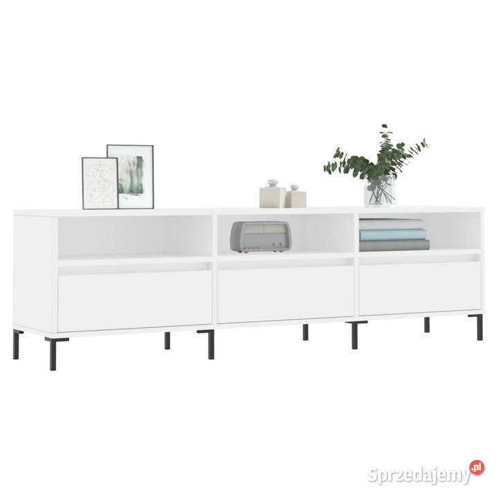 Szafka pod TV biała 150x30x445 materiał Warszawa