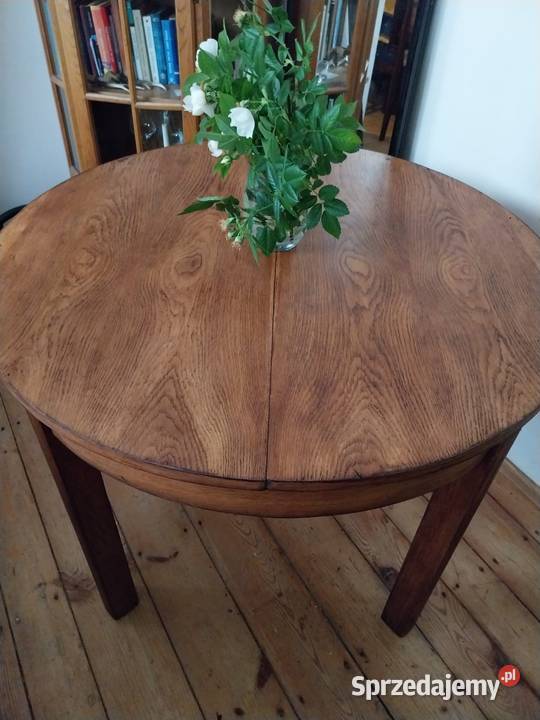 Stół okragly rozkladany retro prl lata 50 te Gdańsk