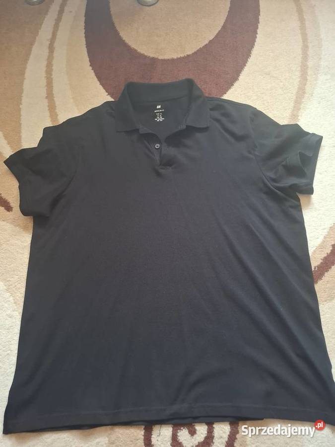 Czarna koszulka polo HM czarny