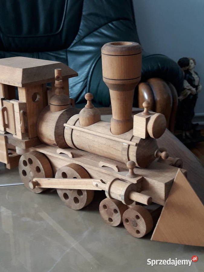 Stara drewniana kolekcjonerska kolejka lubelskie Janów Lubelski