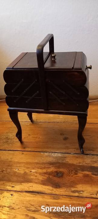 Drewniany rozkładany niciakprzybornik krawiecki łódzkie Skierniewice