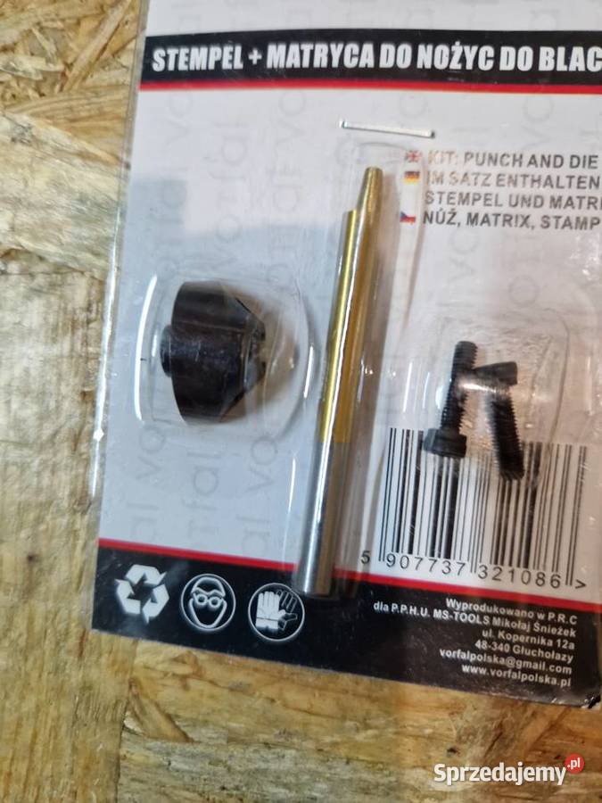 STEMPEL NOŻYC DO BLACHY Z MATRYCĄ Nożyce do blachy