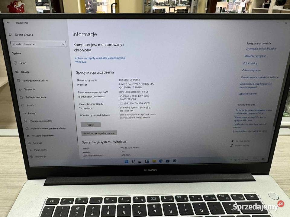 Laptop Huawei MateBook D 15 BoBWAH9 156