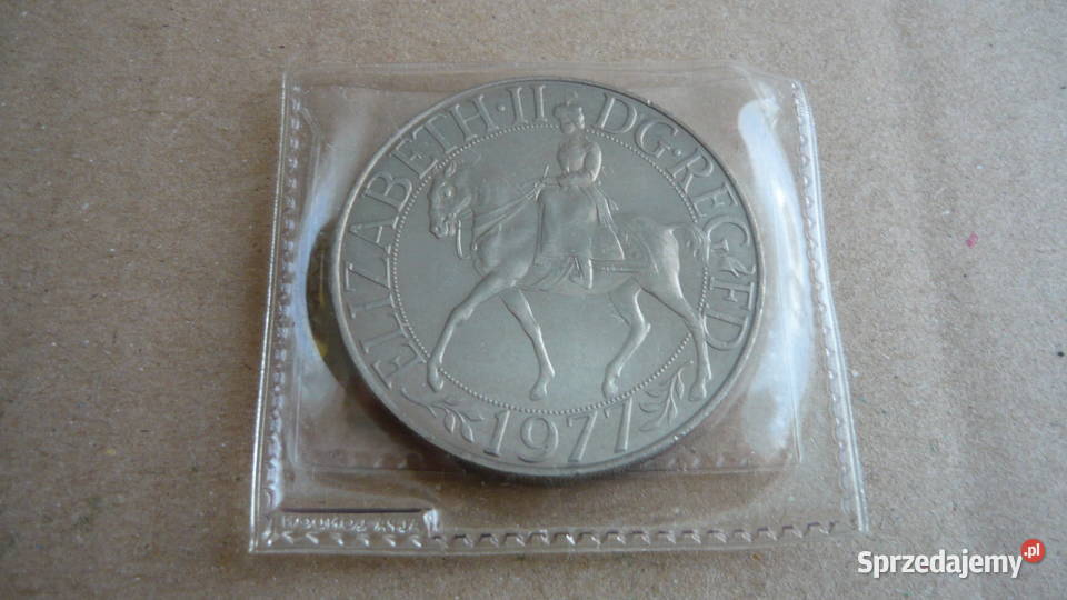 Moneta medal Elizabeth II 1977 25 Pence Silver podlaskie Sokółka