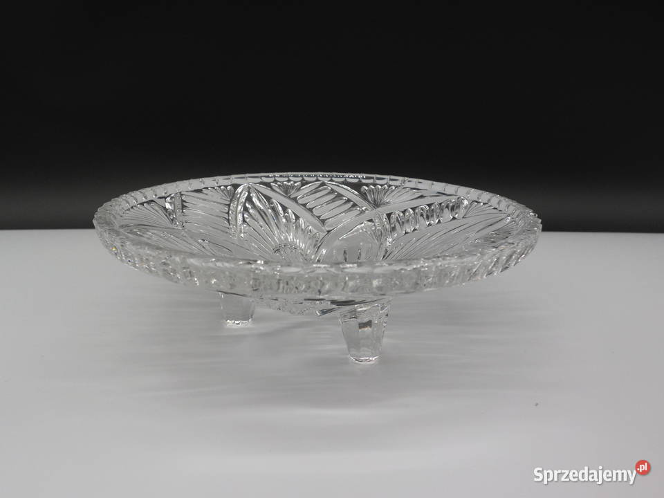 Vintage Kryształowa Patera na Nóżkach Raszków