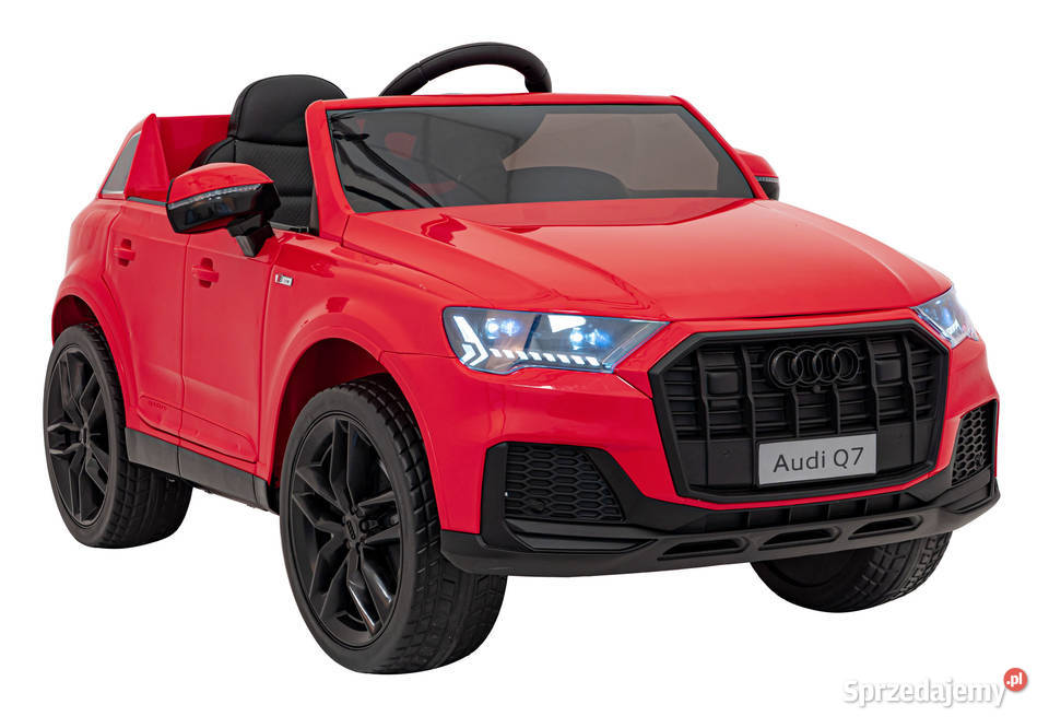 Audi Q7 LIFT Czerwone 12V 2x35W Koła EVA Pojazdy elektryczne i spalinowe