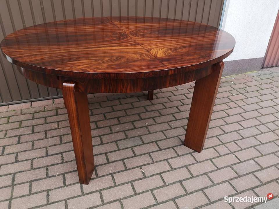 Stół ArtDeco Owalny Palisander Antyk Stary Swarzędz