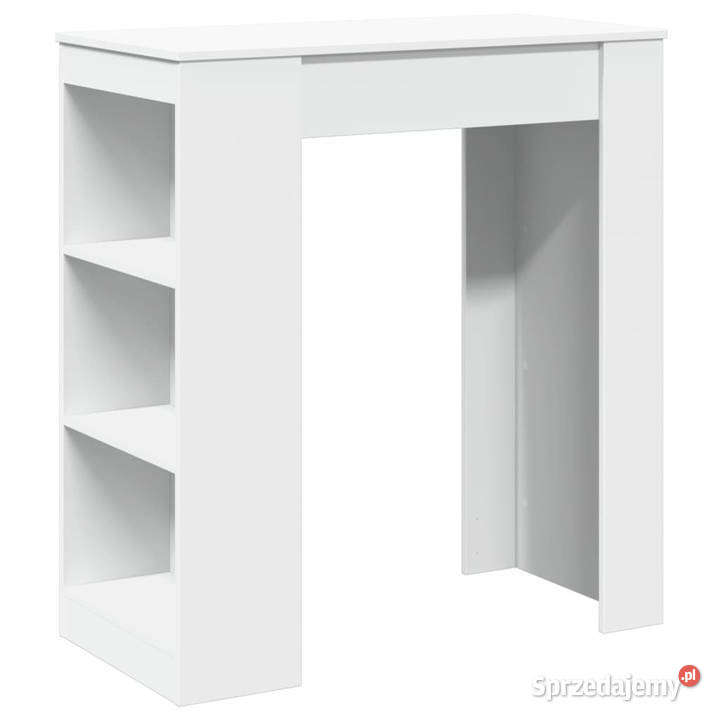 Stolik barowy z półkami biały 95x47x1035 mazowieckie Warszawa