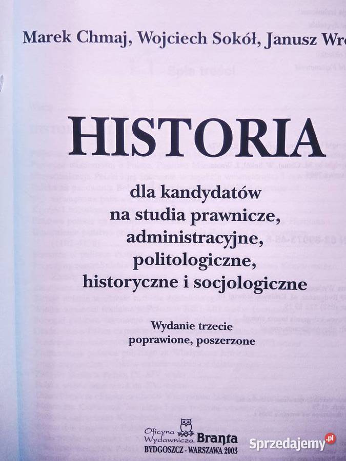 Chmaj historia repetytorium Warszawa