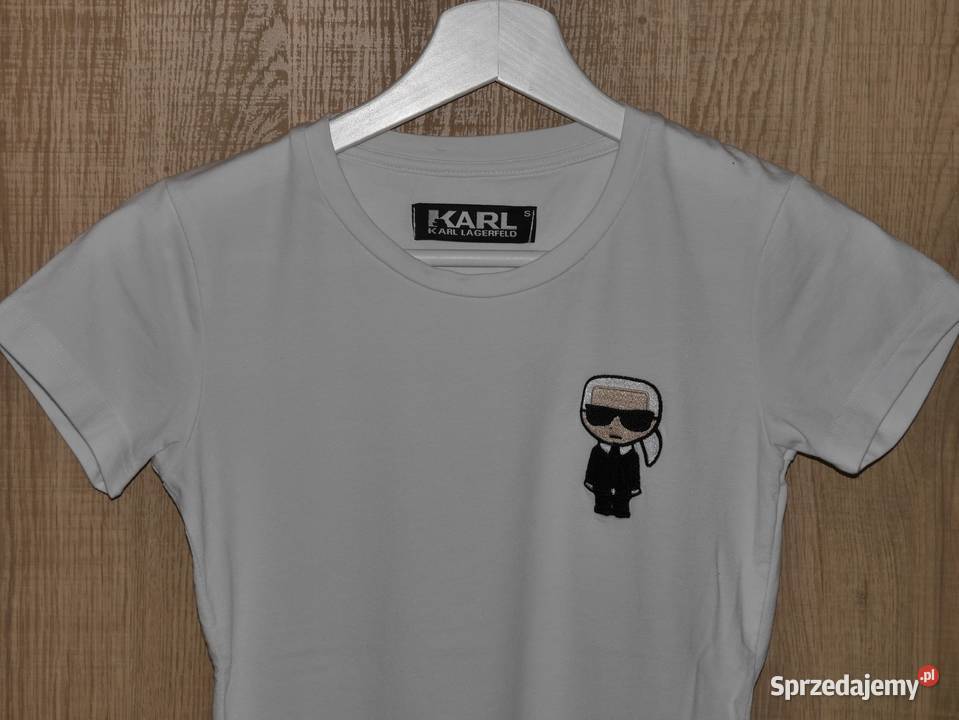 Karl Lagerfeld świetna koszulka haftowane logo dolnośląskie Wrocław